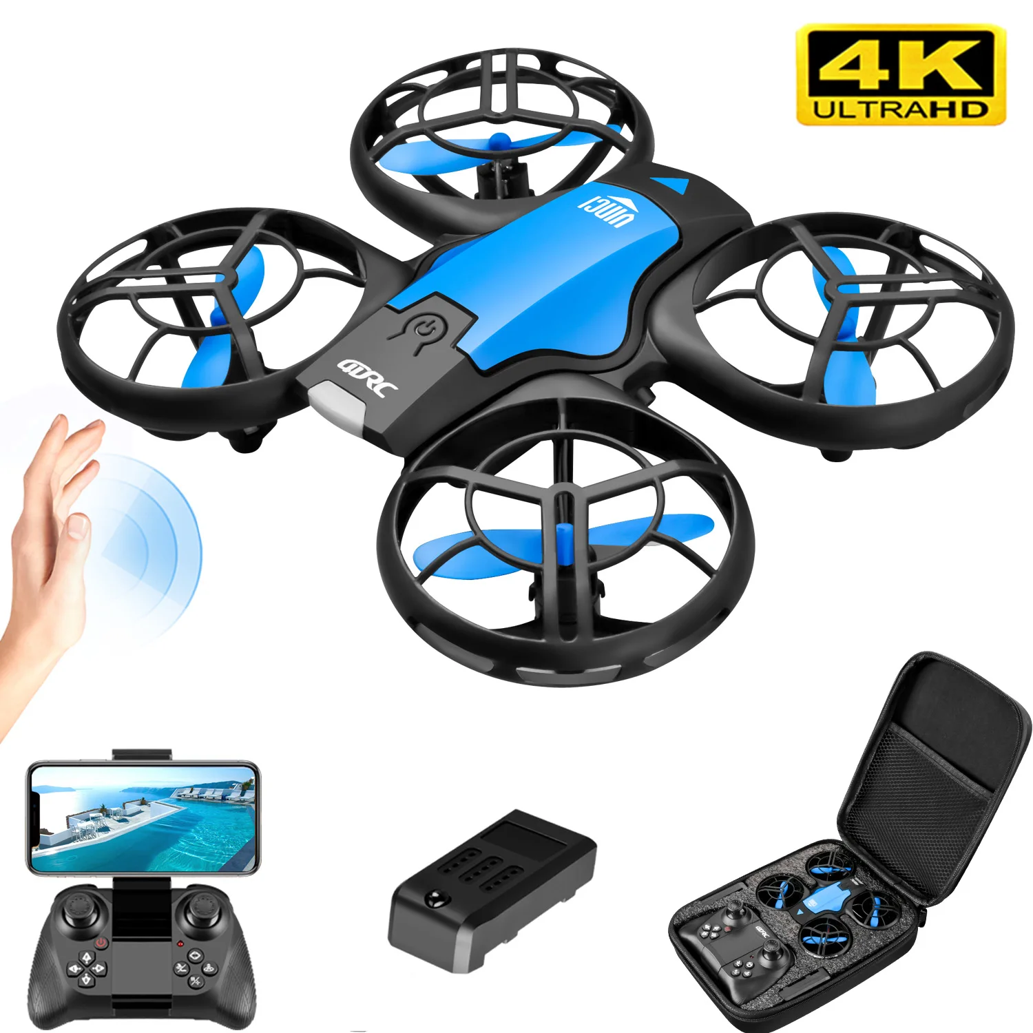 Rc Helicopter Case - V8新型ミニドローン 4KプロフェッショナルHD 1080P広角カメラ WiFi FPV RCドローン