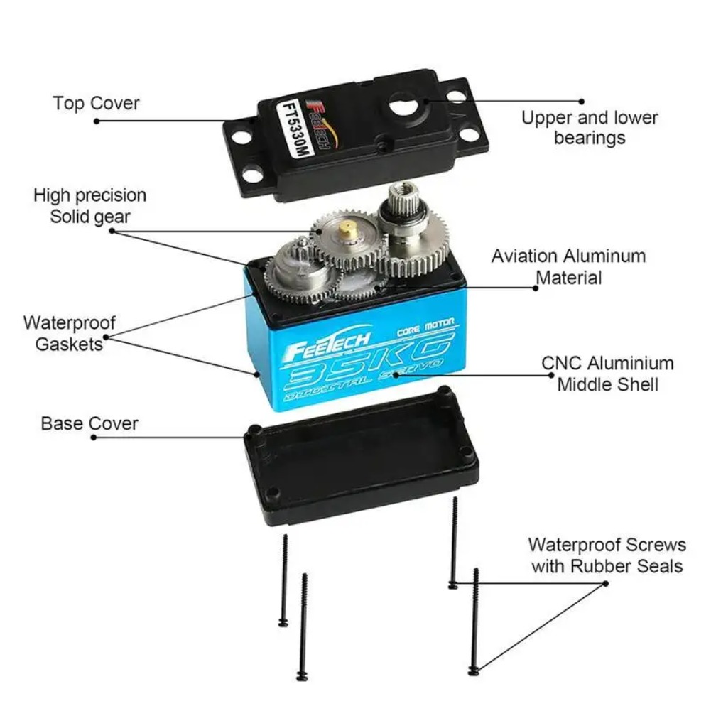 FEETECH FT5330M 35KG デジタルサーボ 1 - Rc Helicopter Servo のレビューと価格
